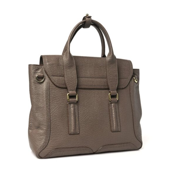 Authentic 3.1 PHILLIP LIM Textured Calfskin Medium Pashli Satchel in Taupe. - Picture 6 of 13